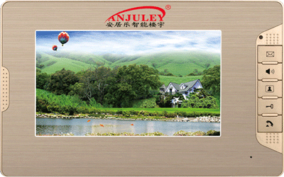 七寸彩色免提可視對講分機 AJL-870V金色